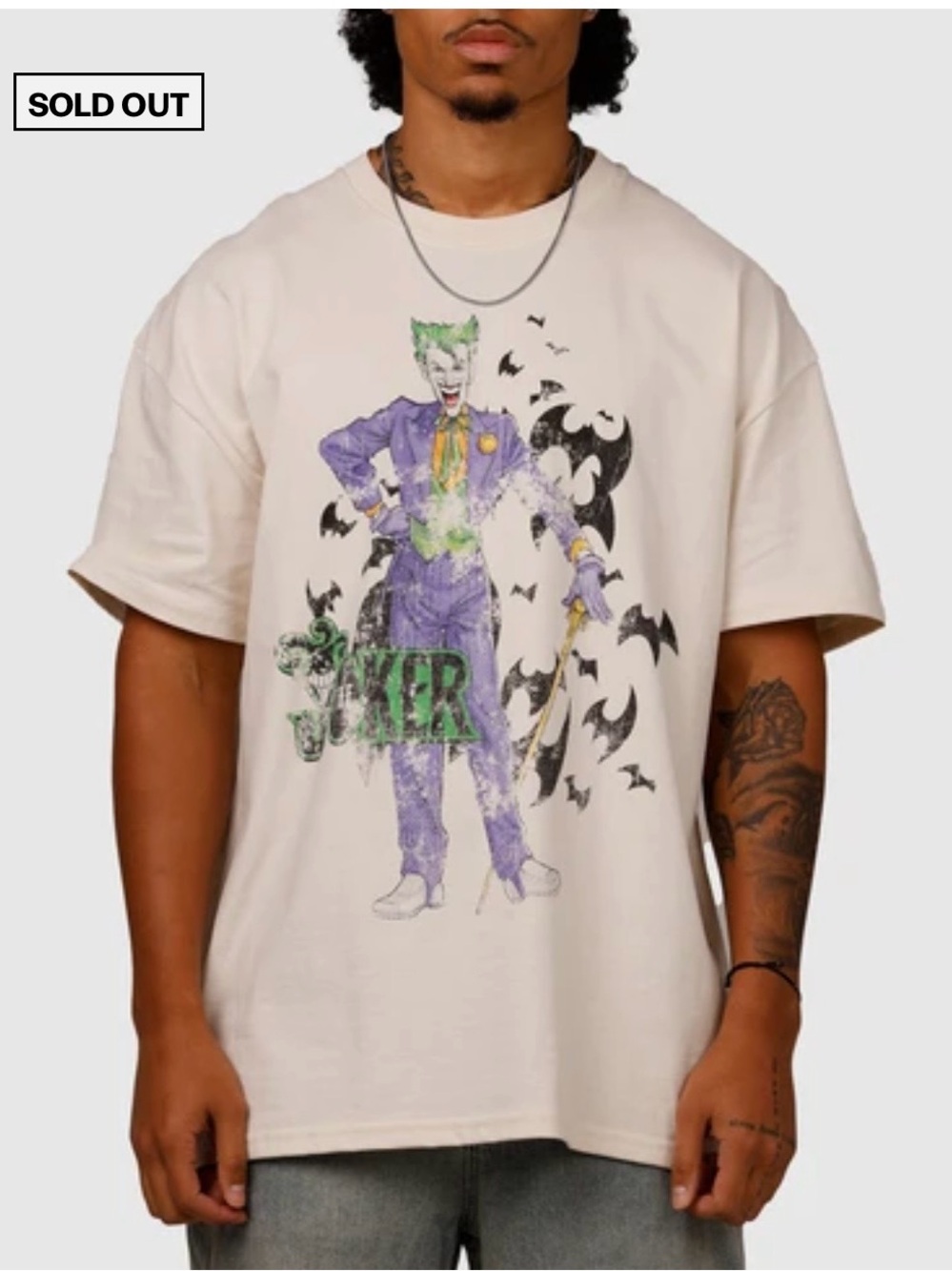 Men's Cream Graphic Joker T-Shirt